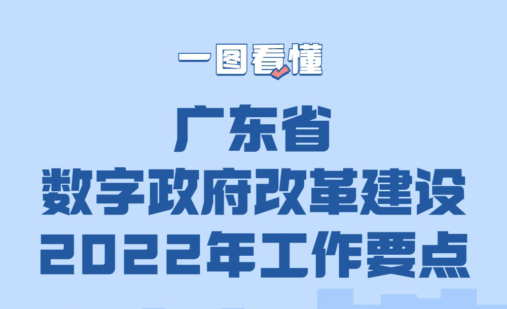 一圖看懂廣東省數(shù)字政府改革建設(shè)2022年工作要點